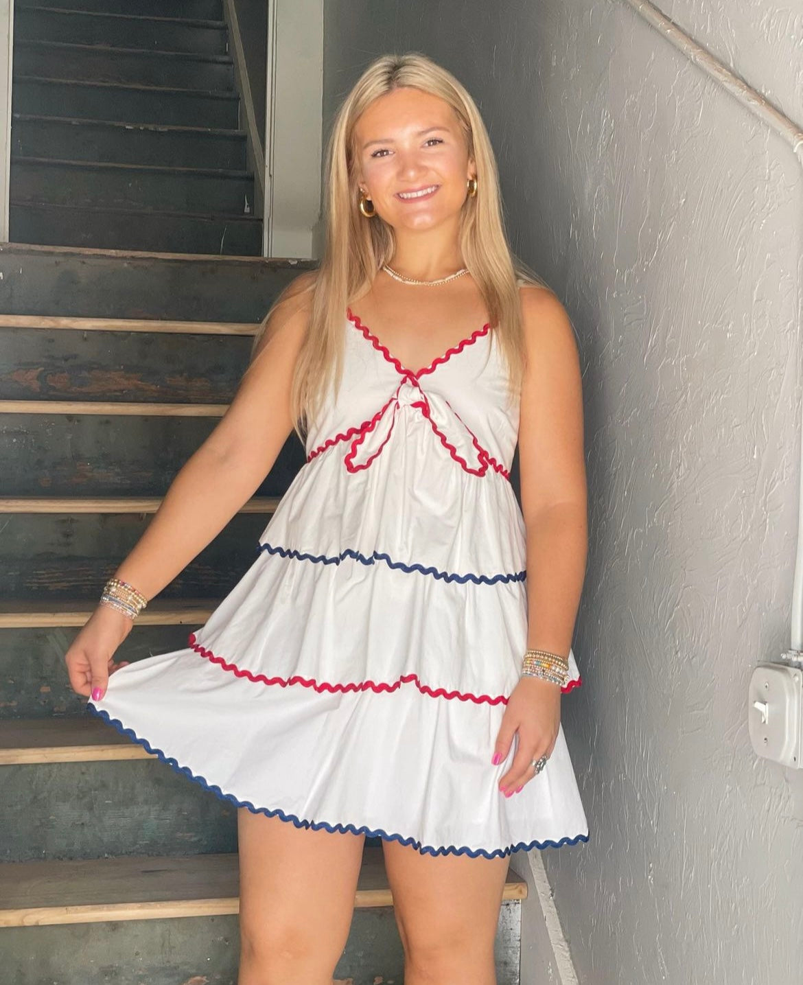 Red, White, & Blue Ric Rac Dress