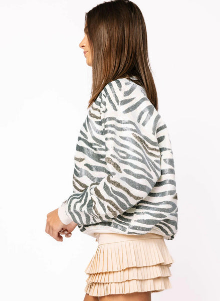 Zebra Print Sweatshirt