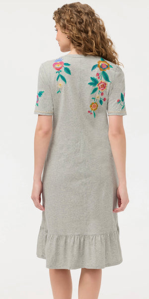 Ruffle Hem Knit Midi Dress - Ziviana