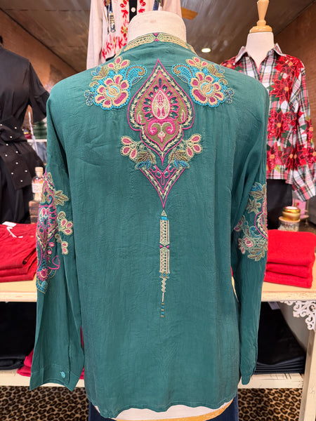 Audrey Mandarin Collar Blouse