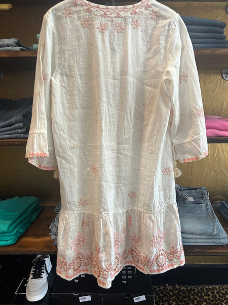 Faye Kimono Sleeve Flounce Dress