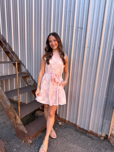 Light Pink Short Tie Dress