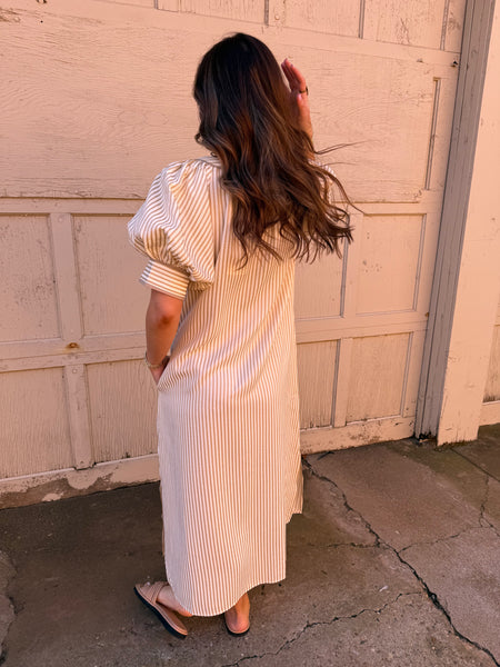 Striped Maxi with Embroidery