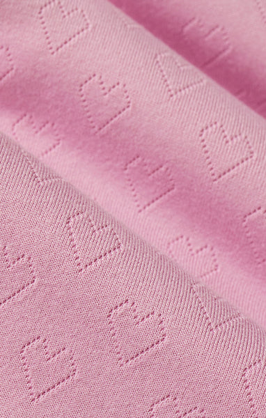 Maison Pointelle Long Sleeve Top in Pink Crush