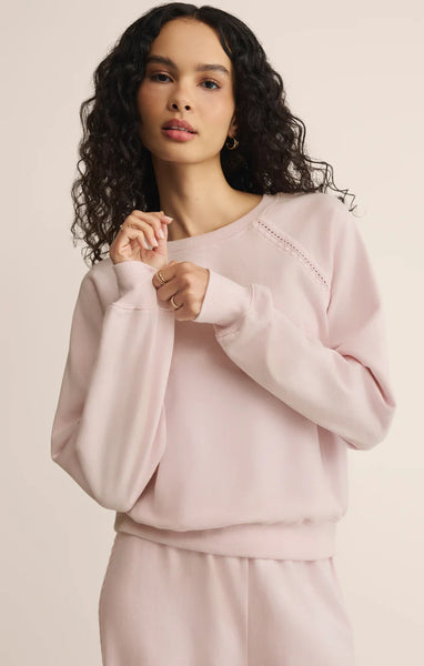 All Around French Terry Sweatshirt in Washed Pink