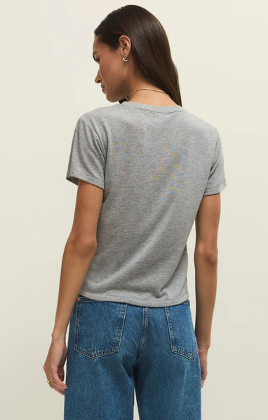 Tourist Knit Jersey Tee in Heather Grey