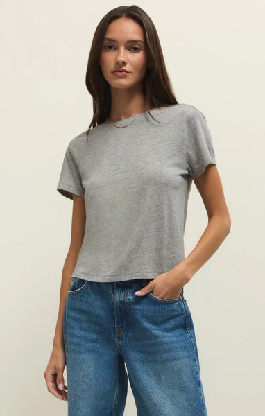 Tourist Knit Jersey Tee in Heather Grey