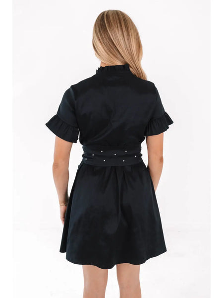 Liv Button Up Dress in Black