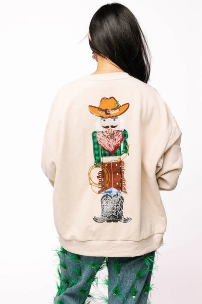Beige Cowboy Nutcracker Sweatshirt