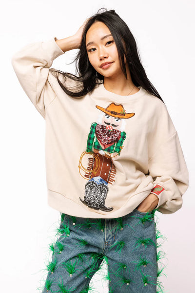Beige Cowboy Nutcracker Sweatshirt