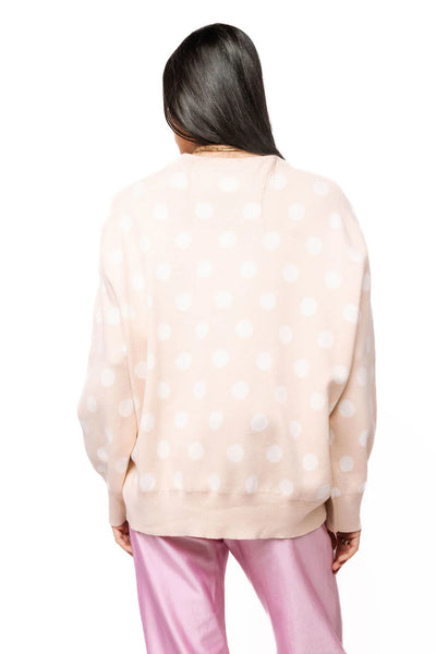 Tan Polka Dot Horse with Rose Wreath Sweater