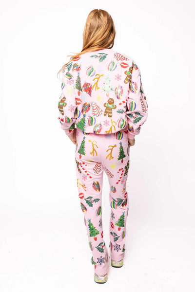 Light Pink Christmas Icons Sweatshirt